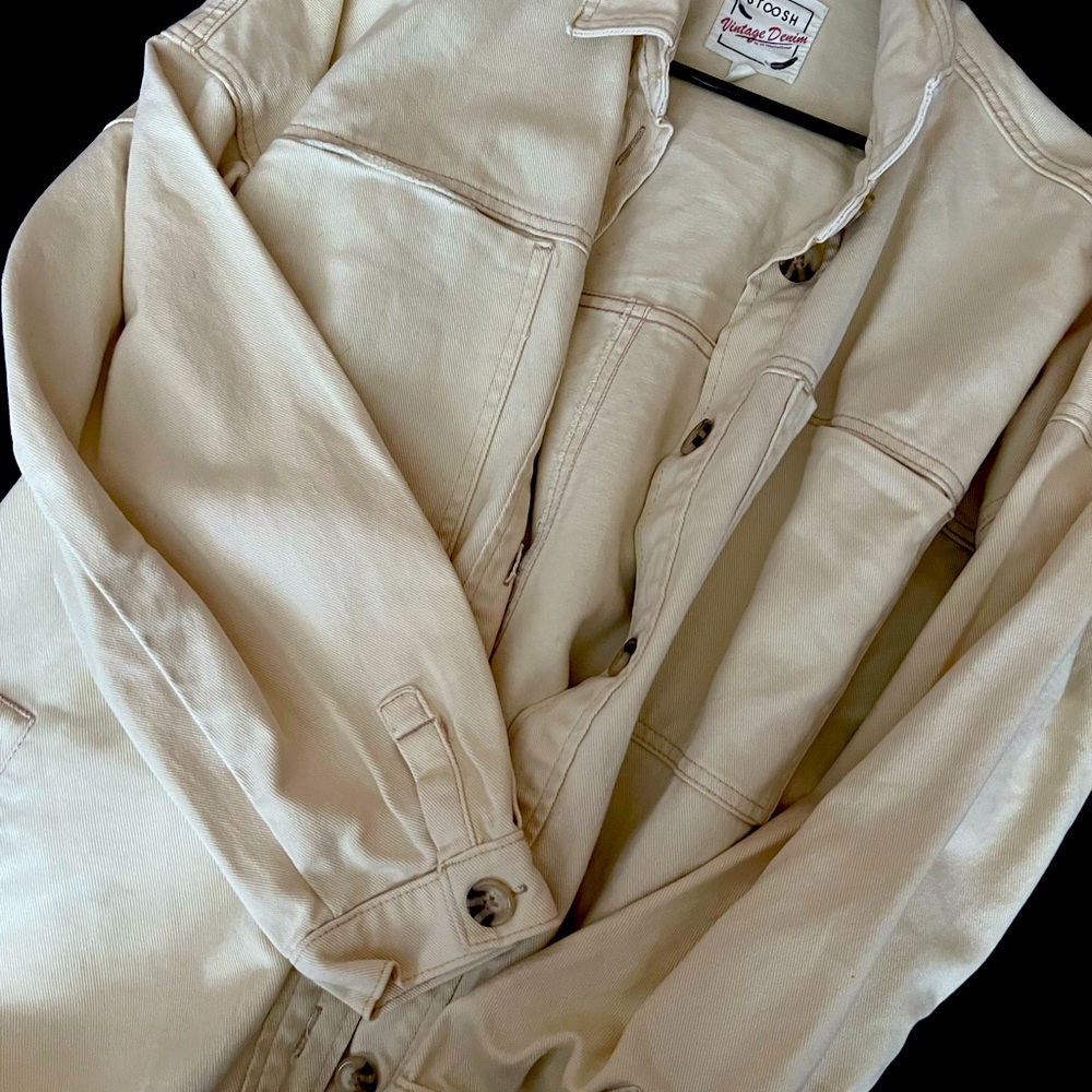 Cream/ White Vintage Denim Jacket